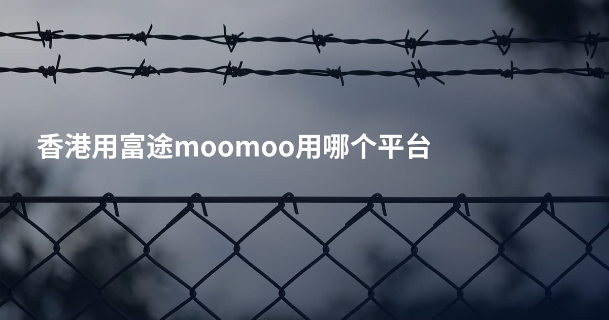 香港用富途moomoo用哪个平台