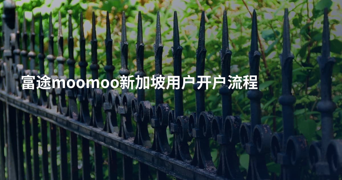 富途moomoo新加坡用户开户流程