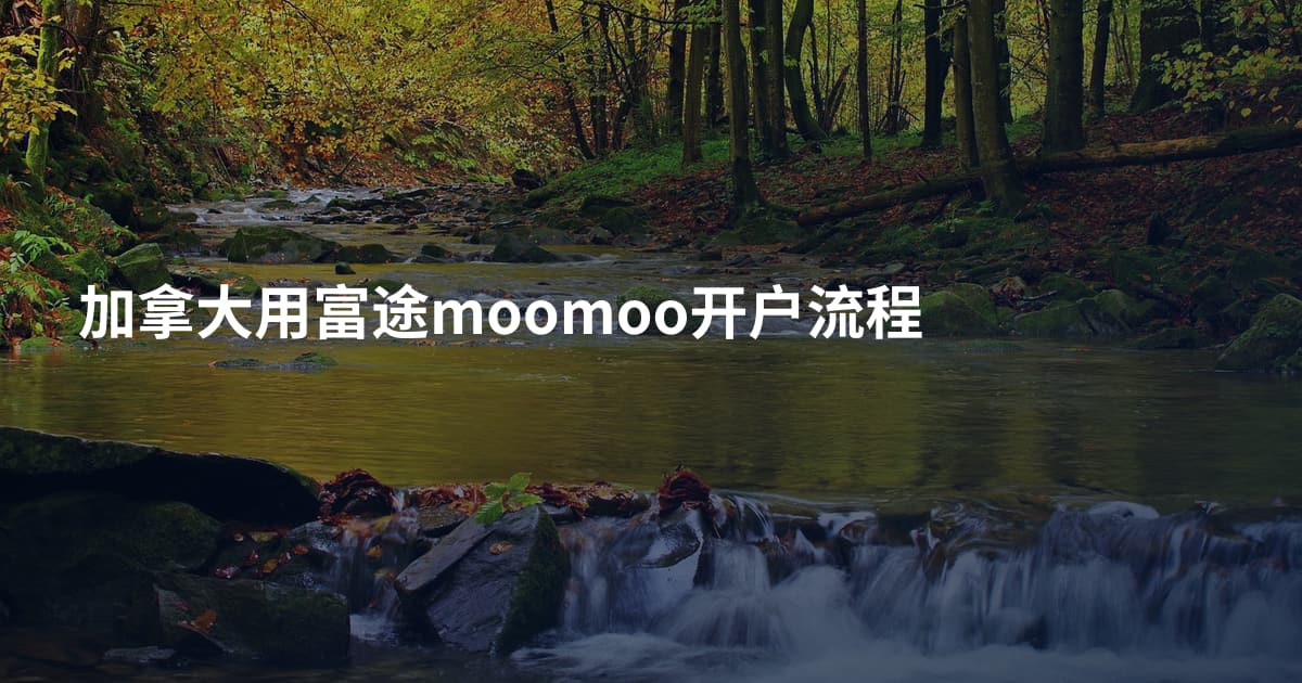 加拿大用富途moomoo开户流程