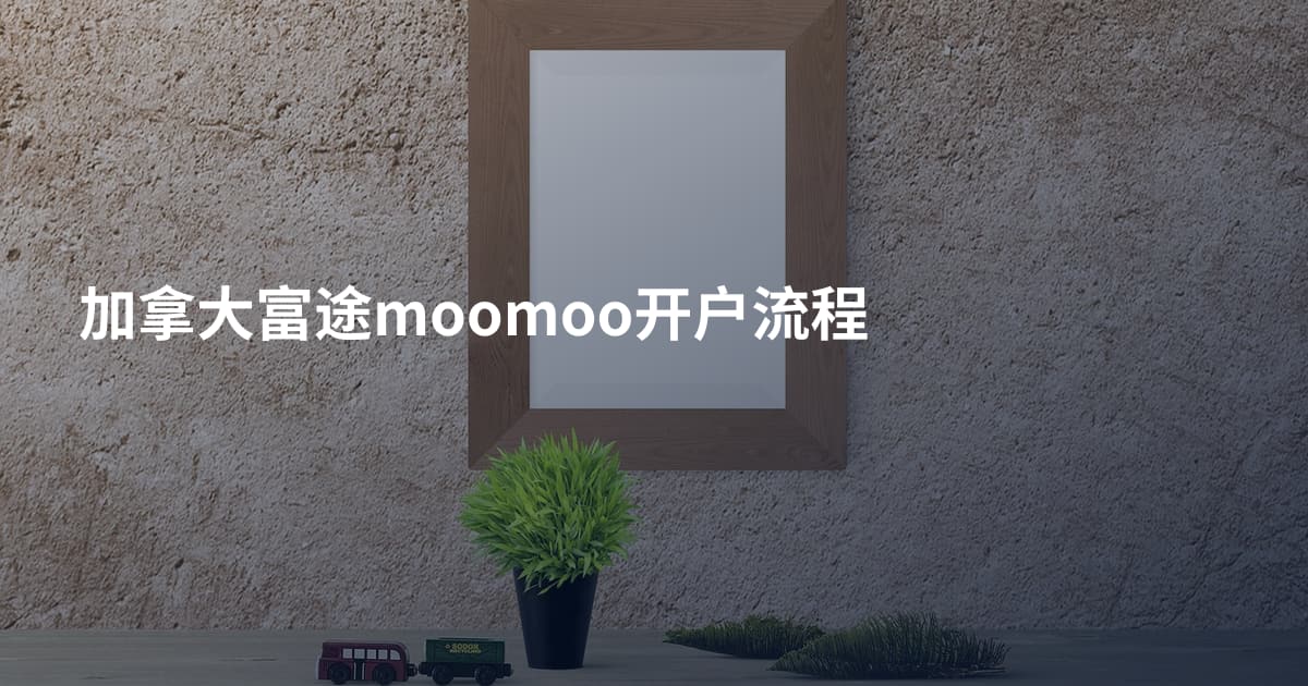 加拿大富途moomoo开户流程