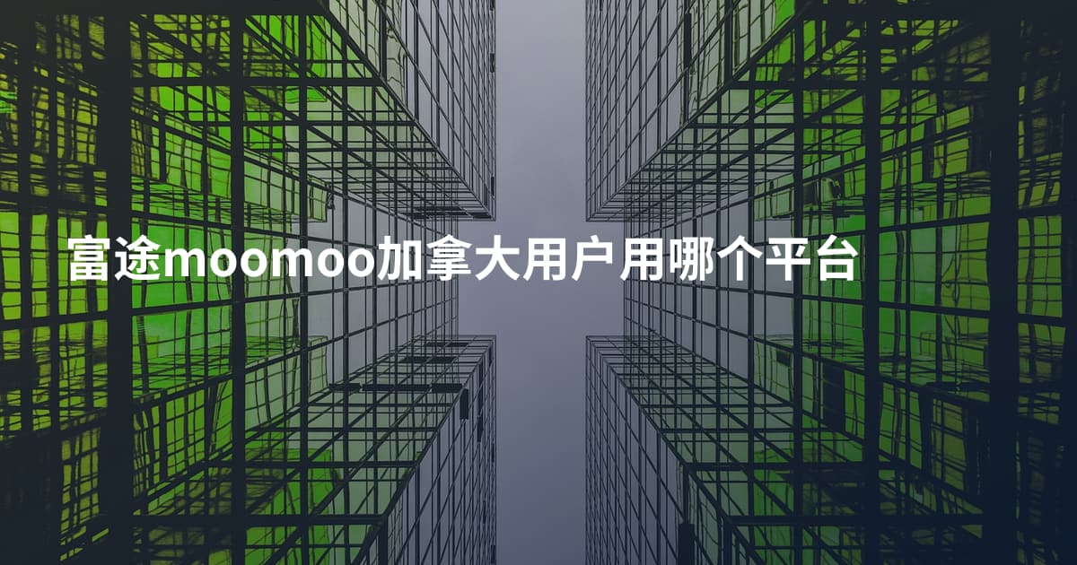 富途moomoo加拿大用户用哪个平台
