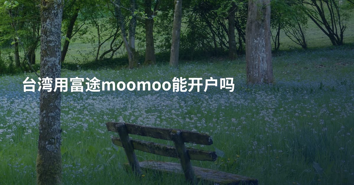 台湾用富途moomoo能开户吗