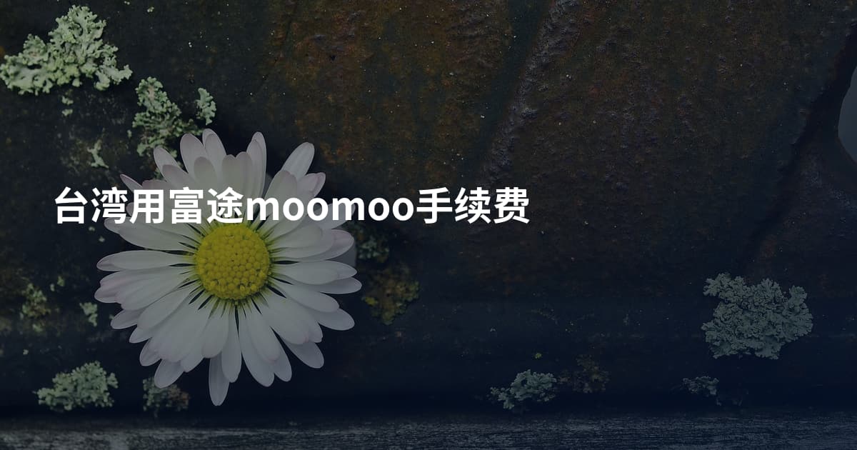 台湾用富途moomoo手续费