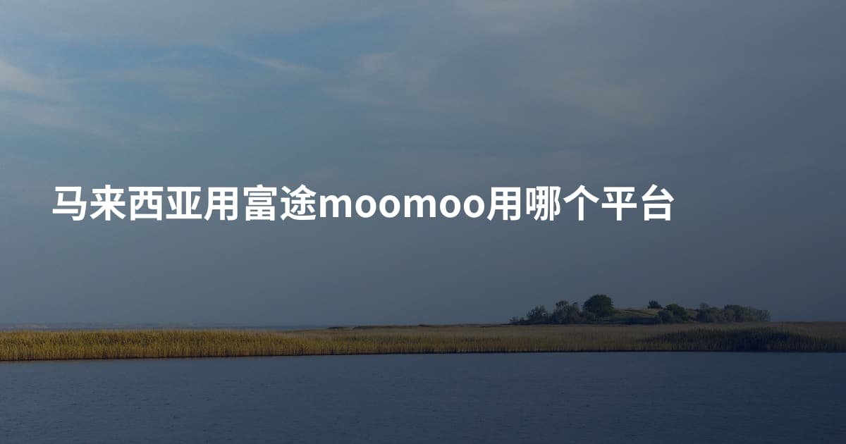 马来西亚用富途moomoo用哪个平台