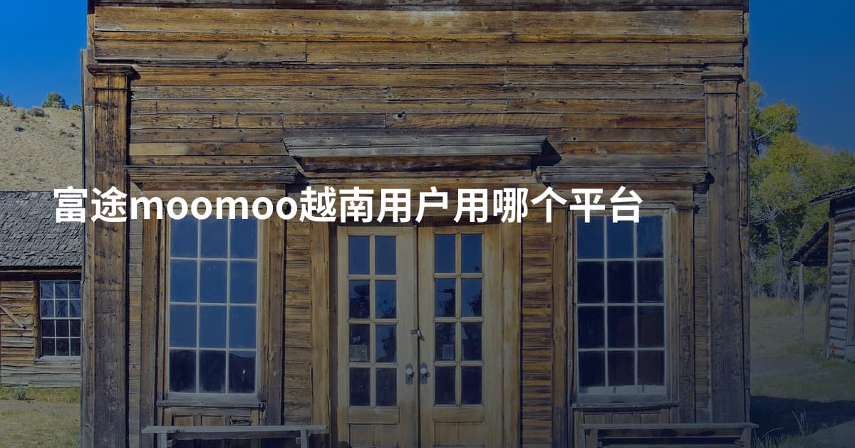 富途moomoo越南用户用哪个平台