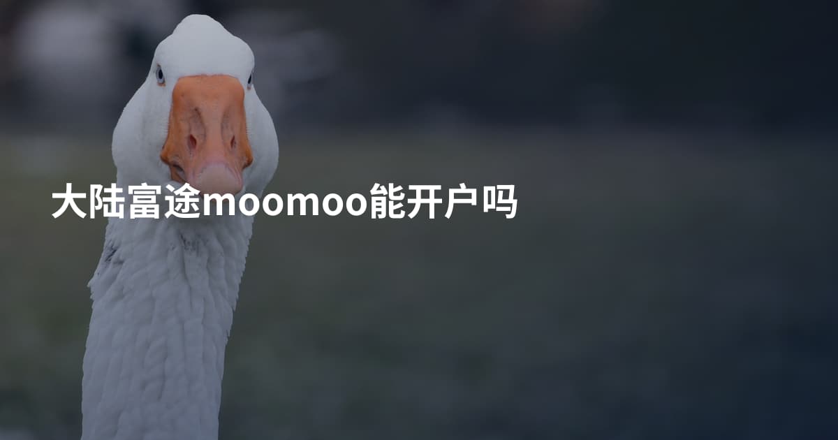 大陆富途moomoo能开户吗