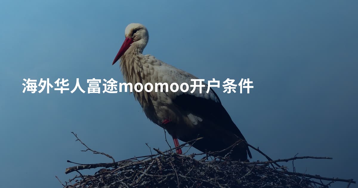 海外华人富途moomoo开户条件