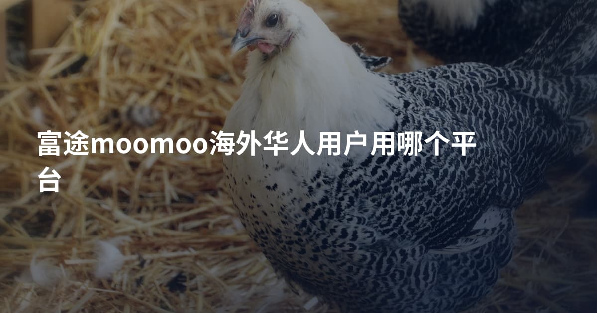 富途moomoo海外华人用户用哪个平台