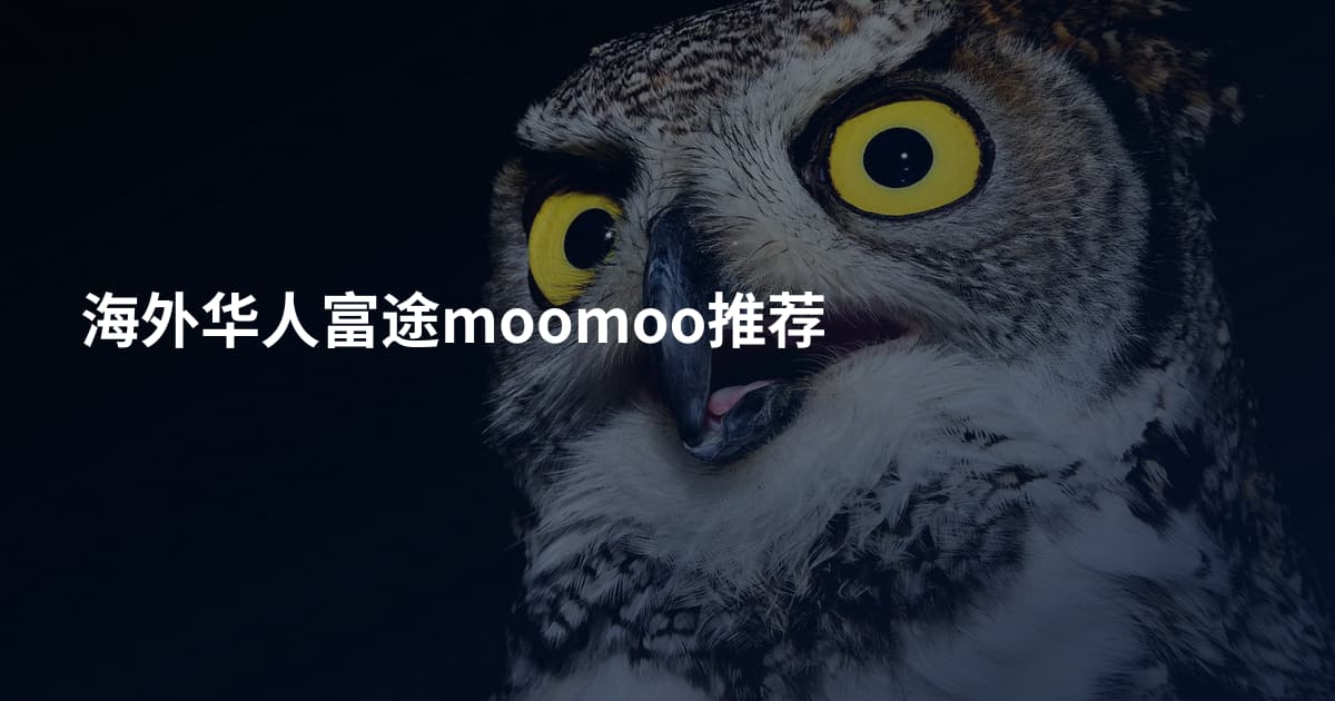 海外华人富途moomoo推荐