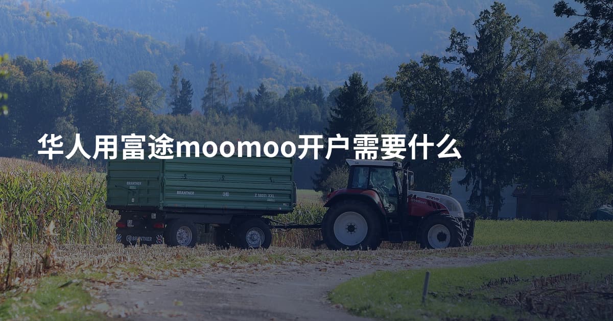 华人用富途moomoo开户需要什么