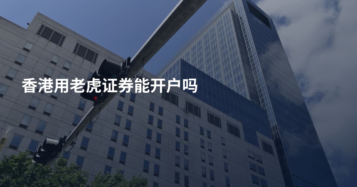 香港用老虎证券能开户吗