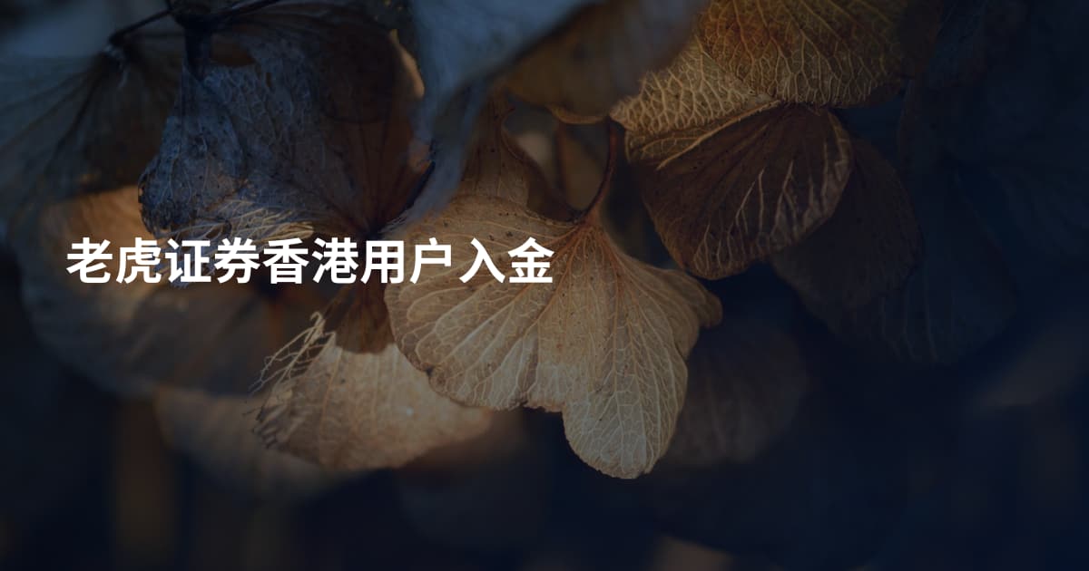 老虎证券香港用户入金