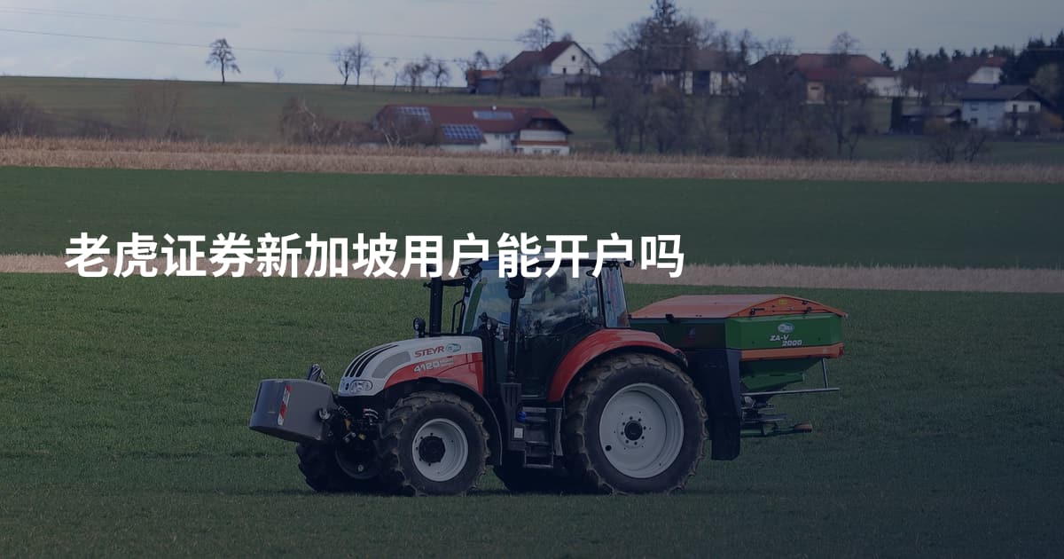 老虎证券新加坡用户能开户吗