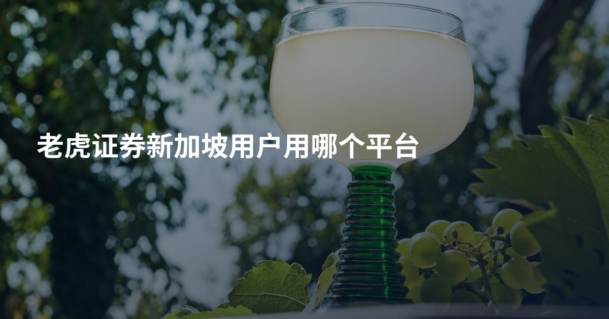 老虎证券新加坡用户用哪个平台