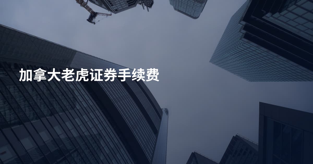加拿大老虎证券手续费