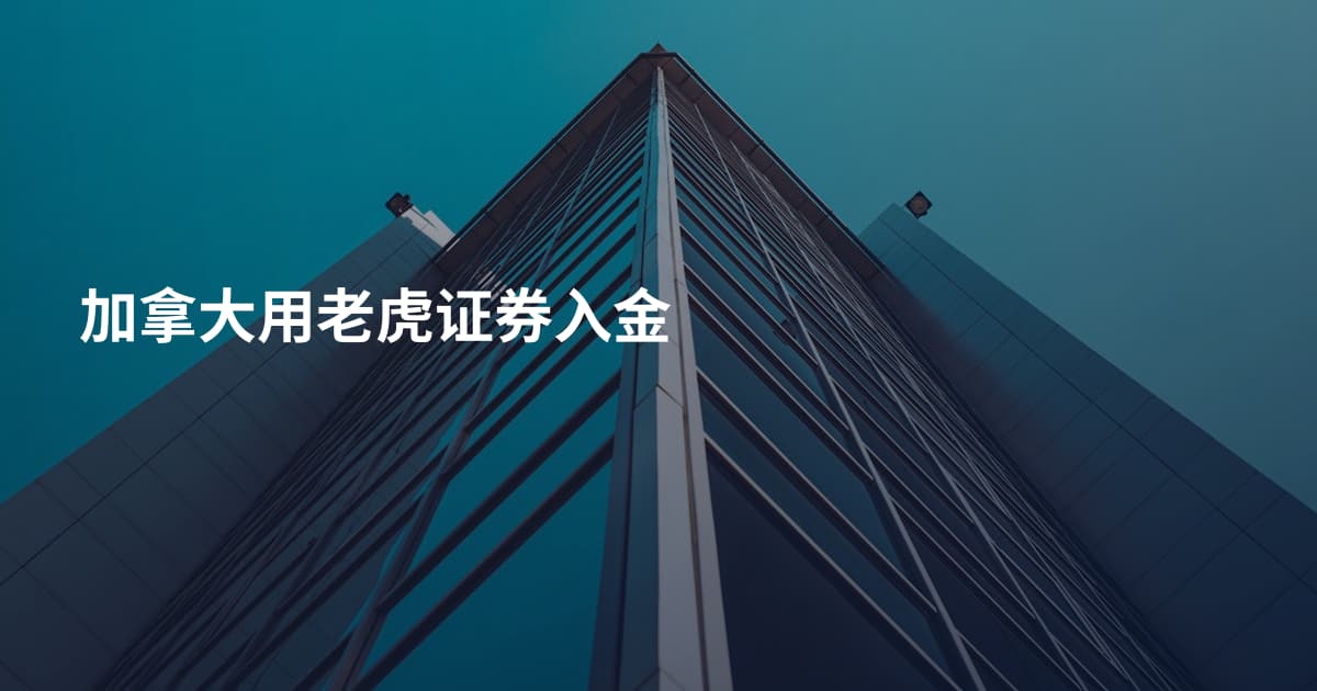 加拿大用老虎证券入金