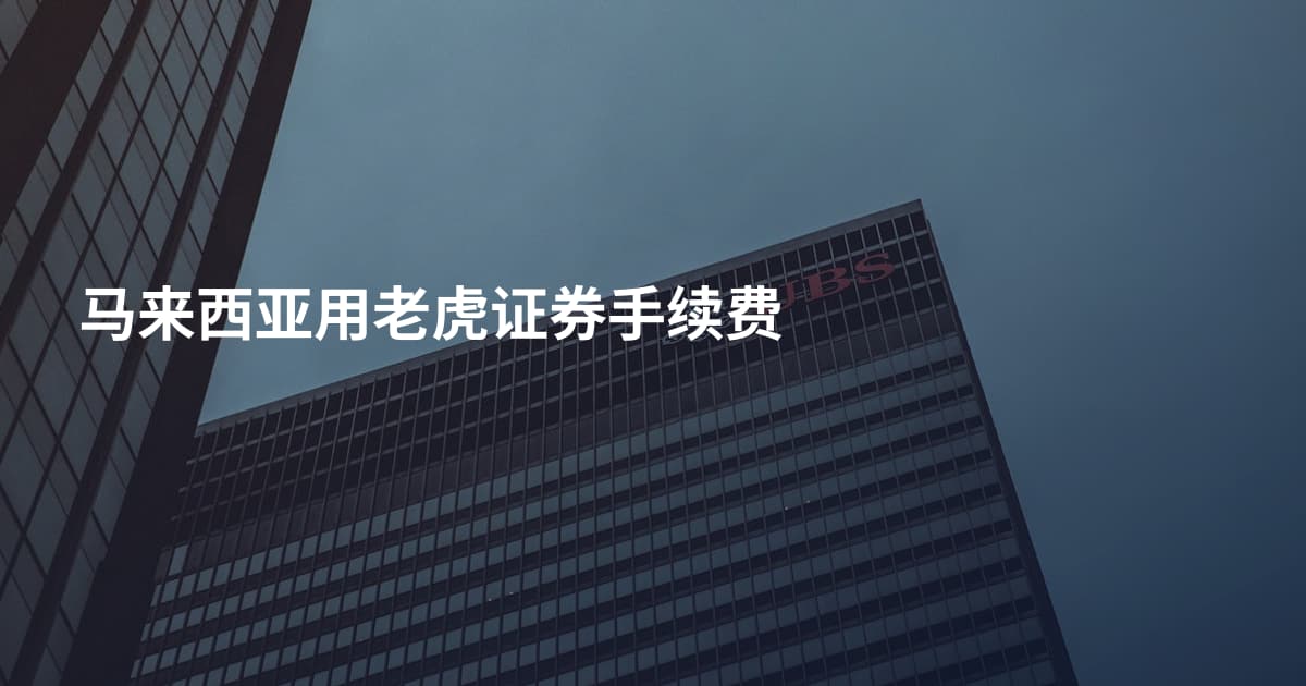 马来西亚用老虎证券手续费