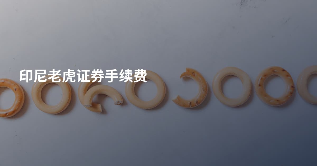 印尼老虎证券手续费