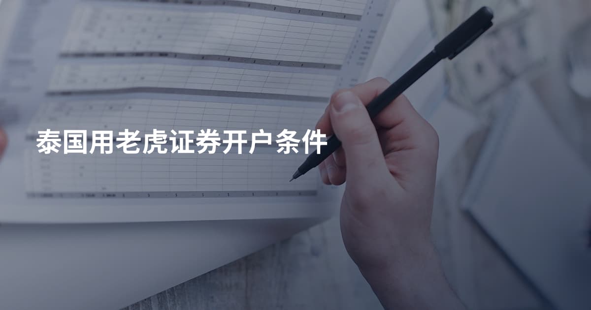 泰国用老虎证券开户条件