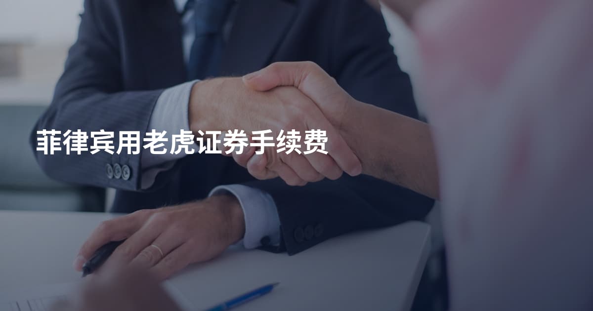 菲律宾用老虎证券手续费