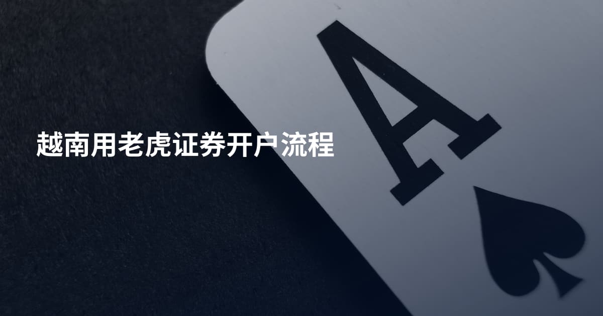 越南用老虎证券开户流程