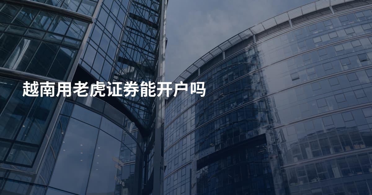 越南用老虎证券能开户吗