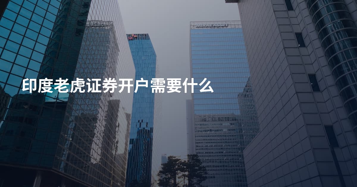 印度老虎证券开户需要什么