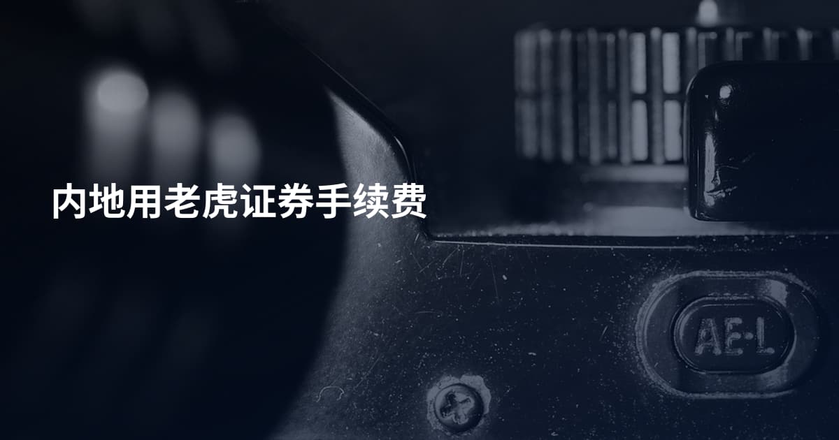 内地用老虎证券手续费