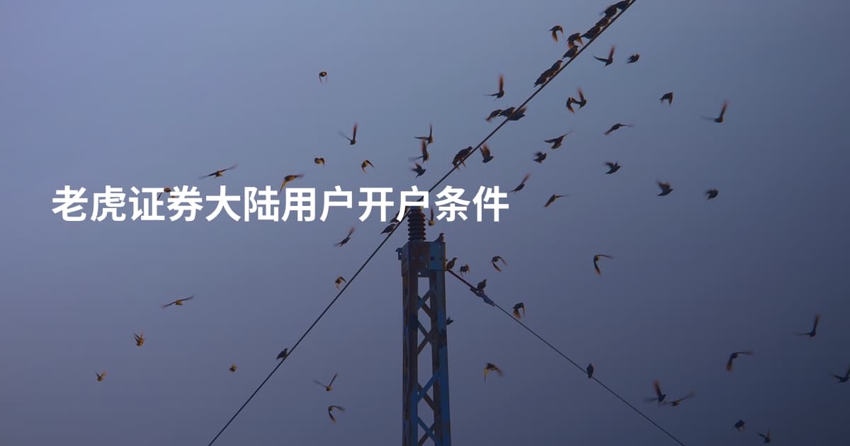 老虎证券大陆用户开户条件