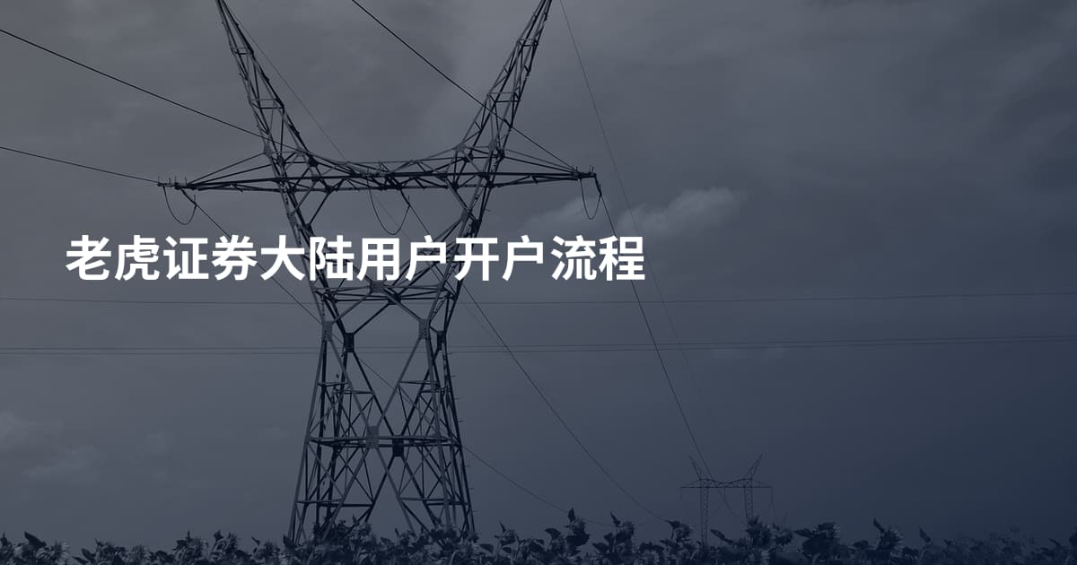 老虎证券大陆用户开户流程
