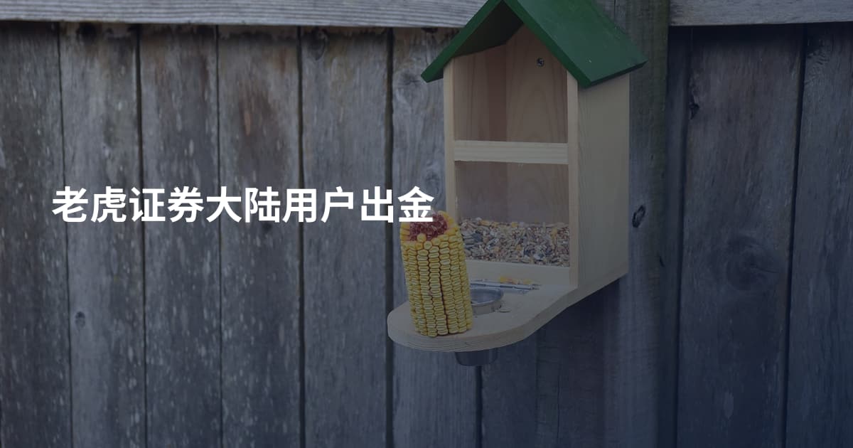 老虎证券大陆用户出金
