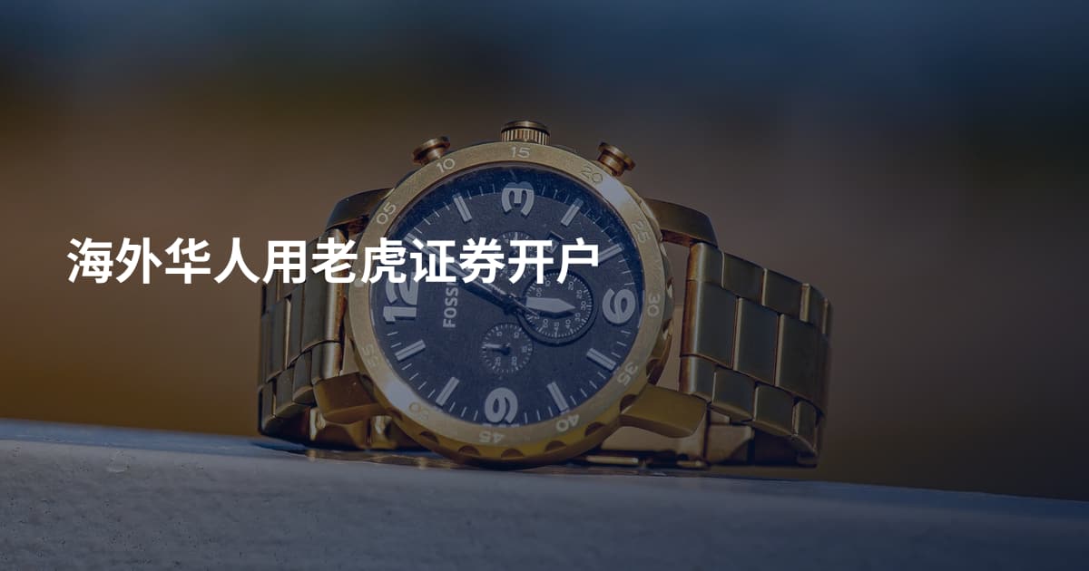 海外华人用老虎证券开户