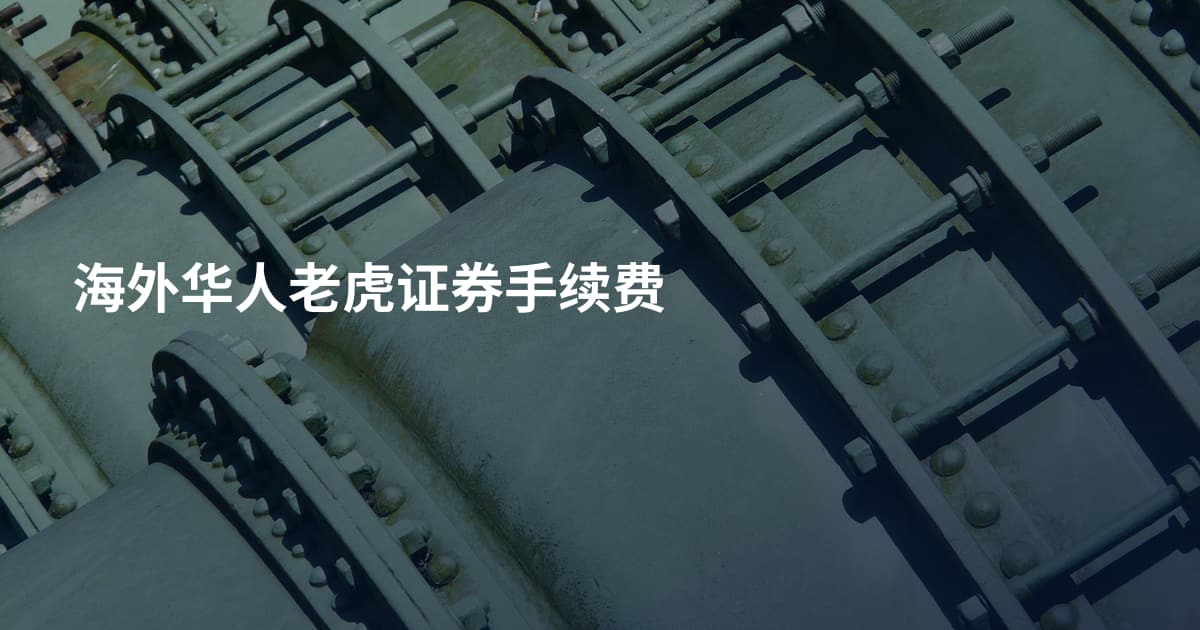 海外华人老虎证券手续费