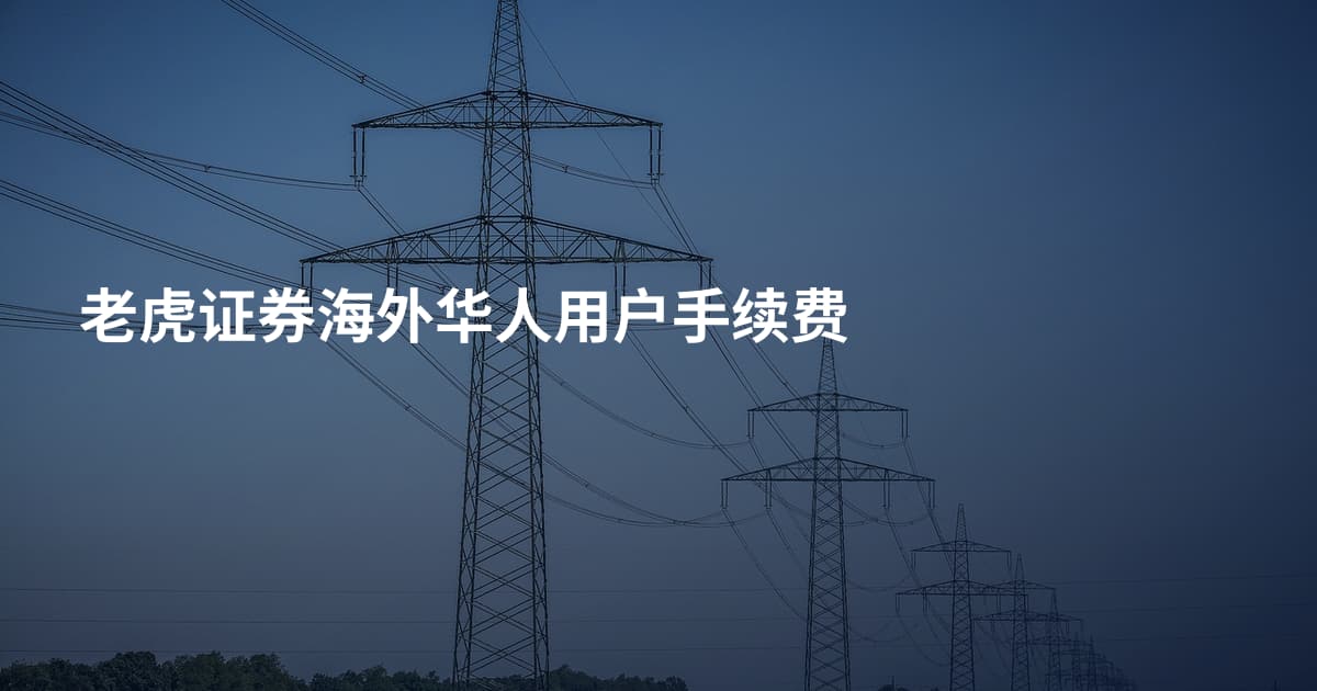 老虎证券海外华人用户手续费