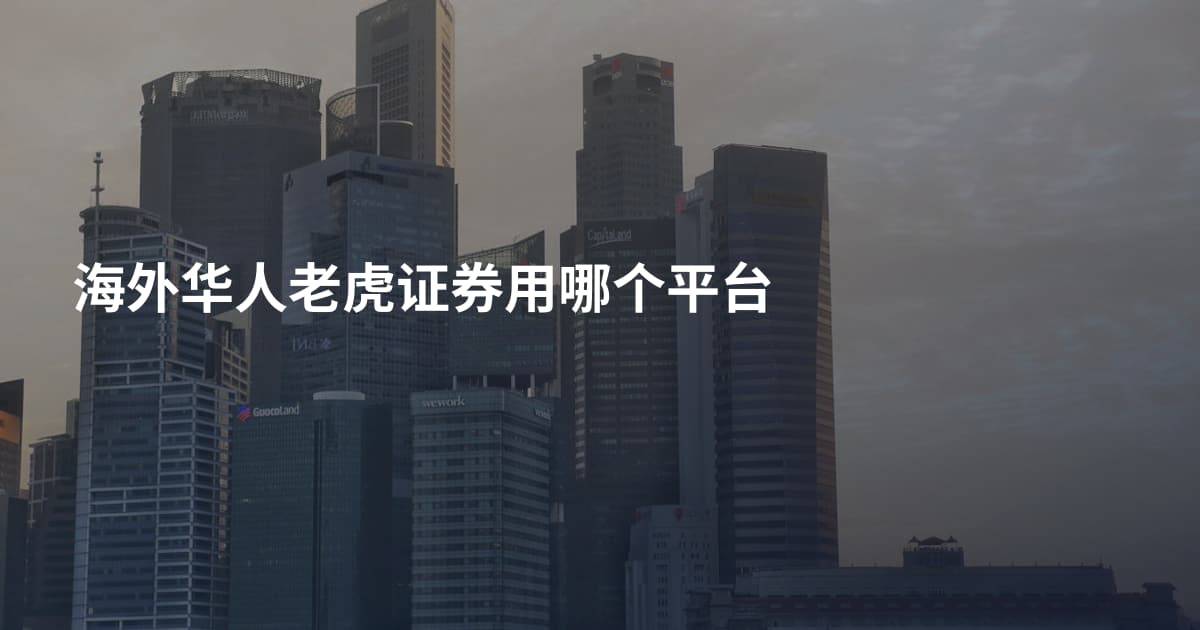 海外华人老虎证券用哪个平台