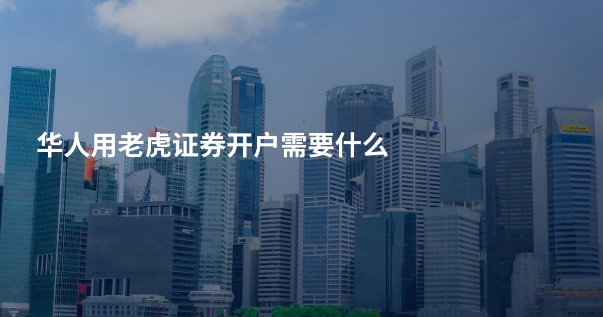 华人用老虎证券开户需要什么