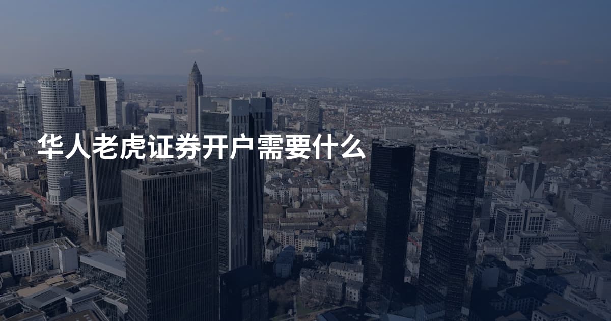 华人老虎证券开户需要什么