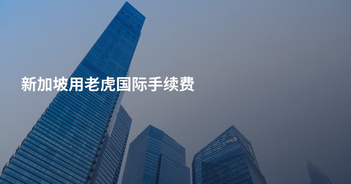新加坡用老虎国际手续费