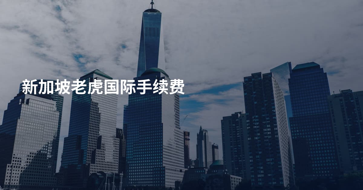新加坡老虎国际手续费