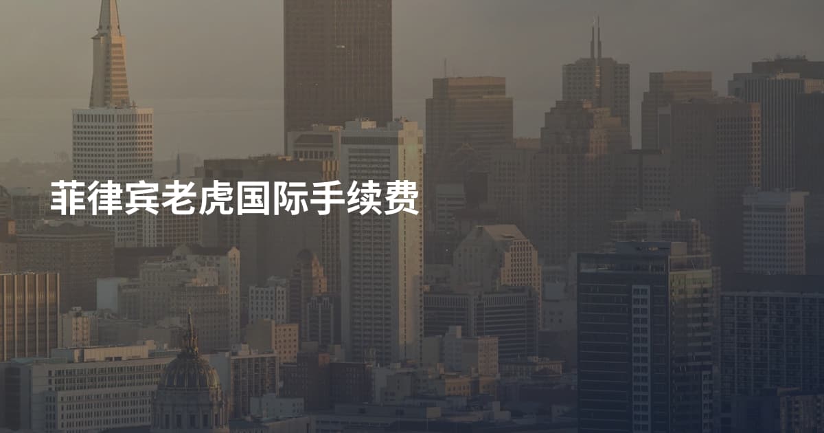 菲律宾老虎国际手续费