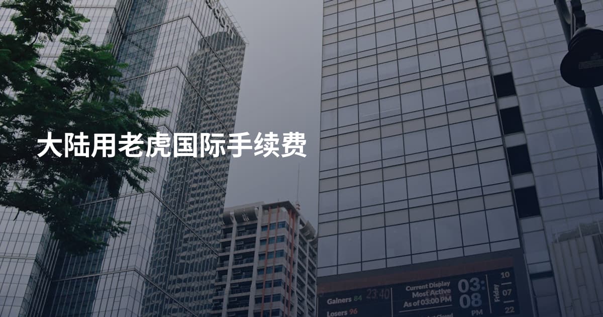 大陆用老虎国际手续费