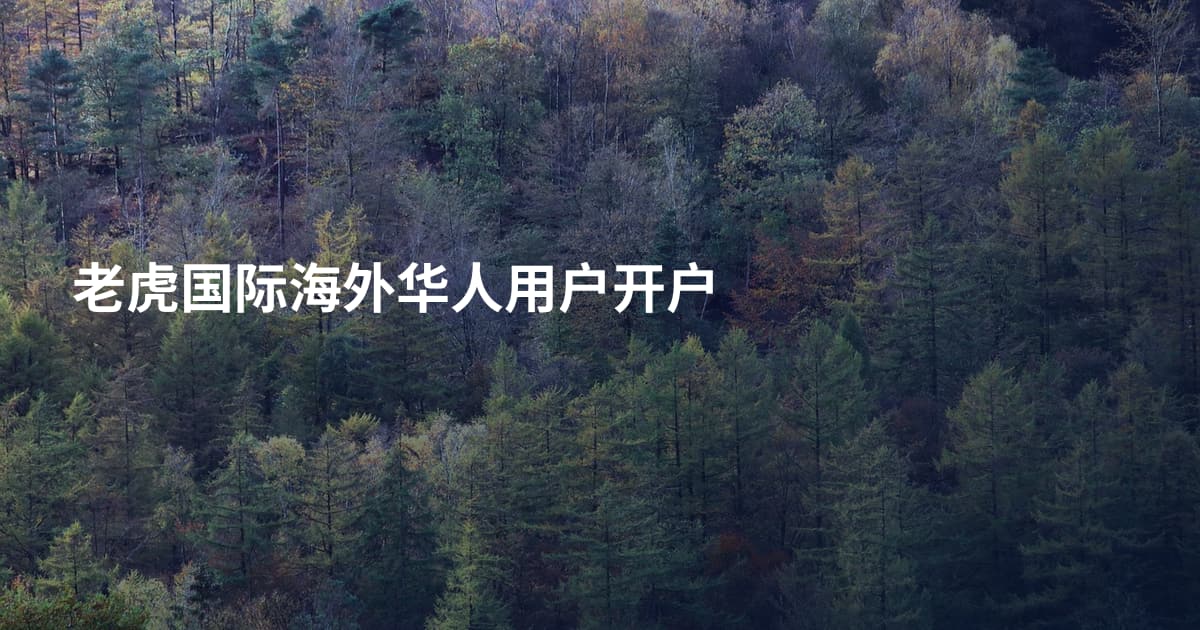老虎国际海外华人用户开户