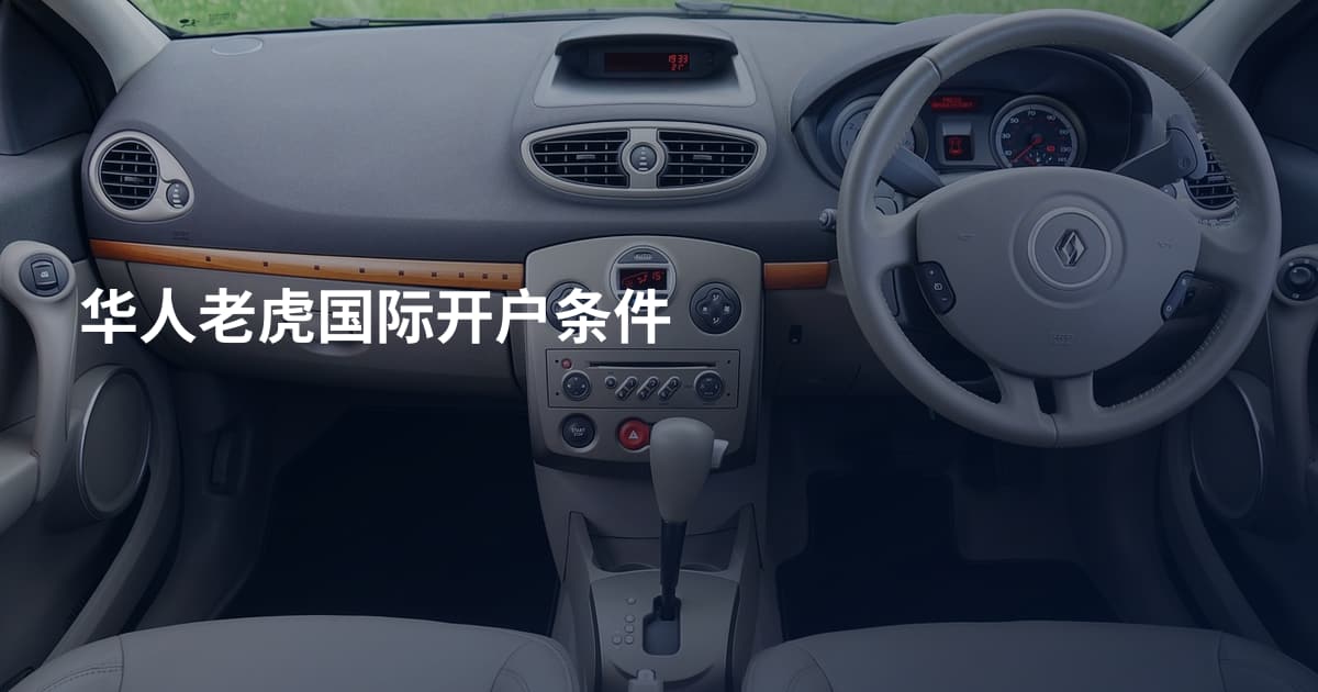 华人老虎国际开户条件