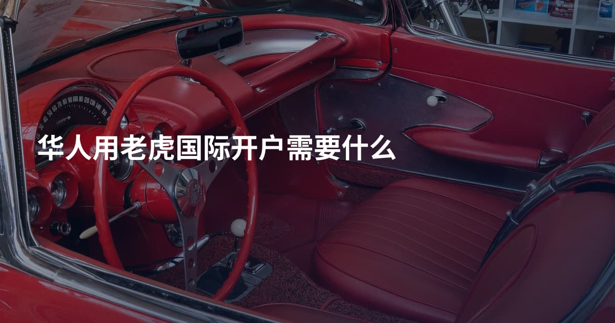 华人用老虎国际开户需要什么