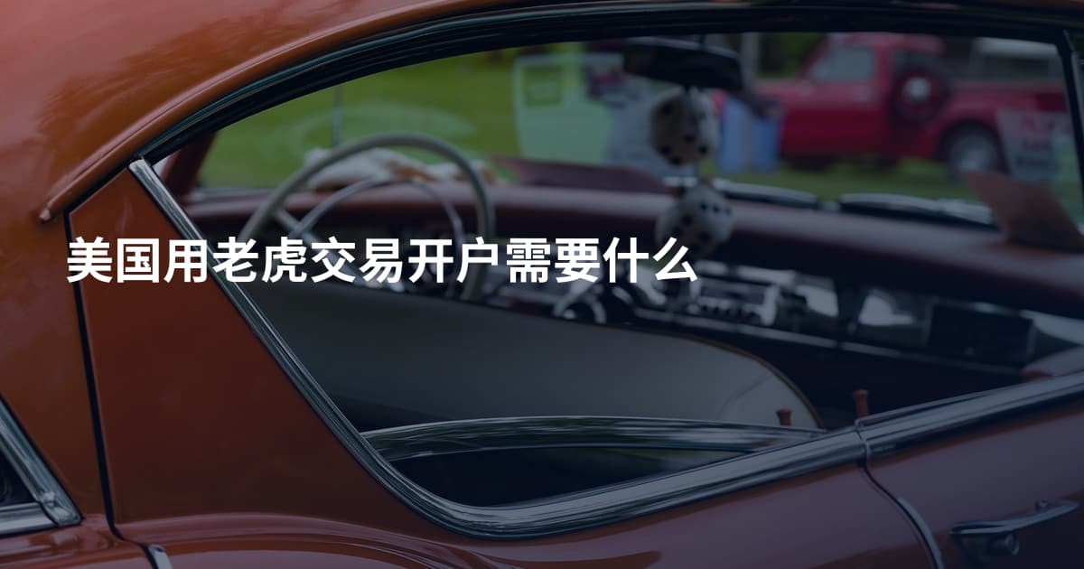 美国用老虎交易开户需要什么