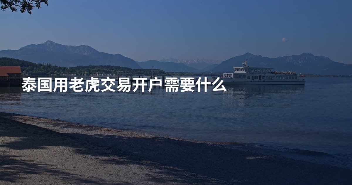 泰国用老虎交易开户需要什么
