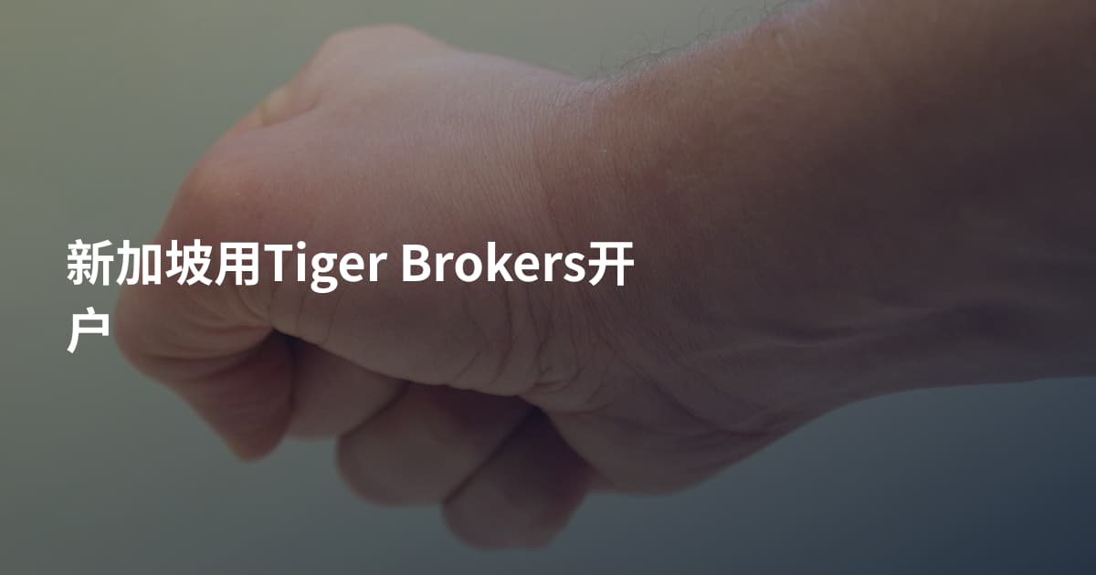 新加坡用Tiger Brokers开户