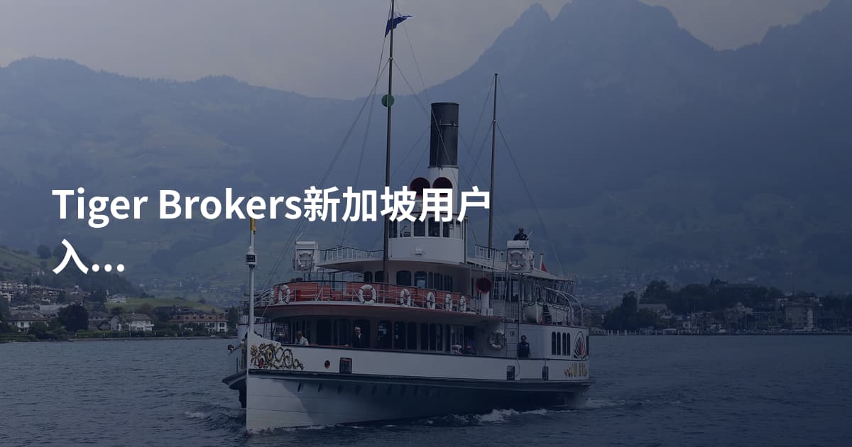 Tiger Brokers新加坡用户入金