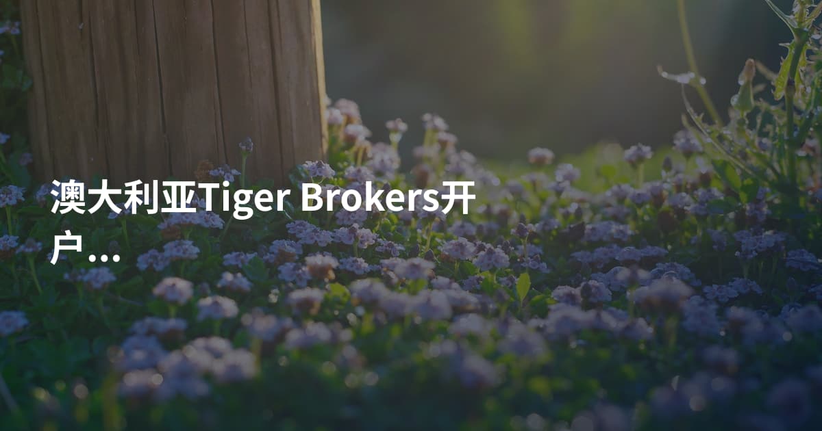 澳大利亚Tiger Brokers开户流程