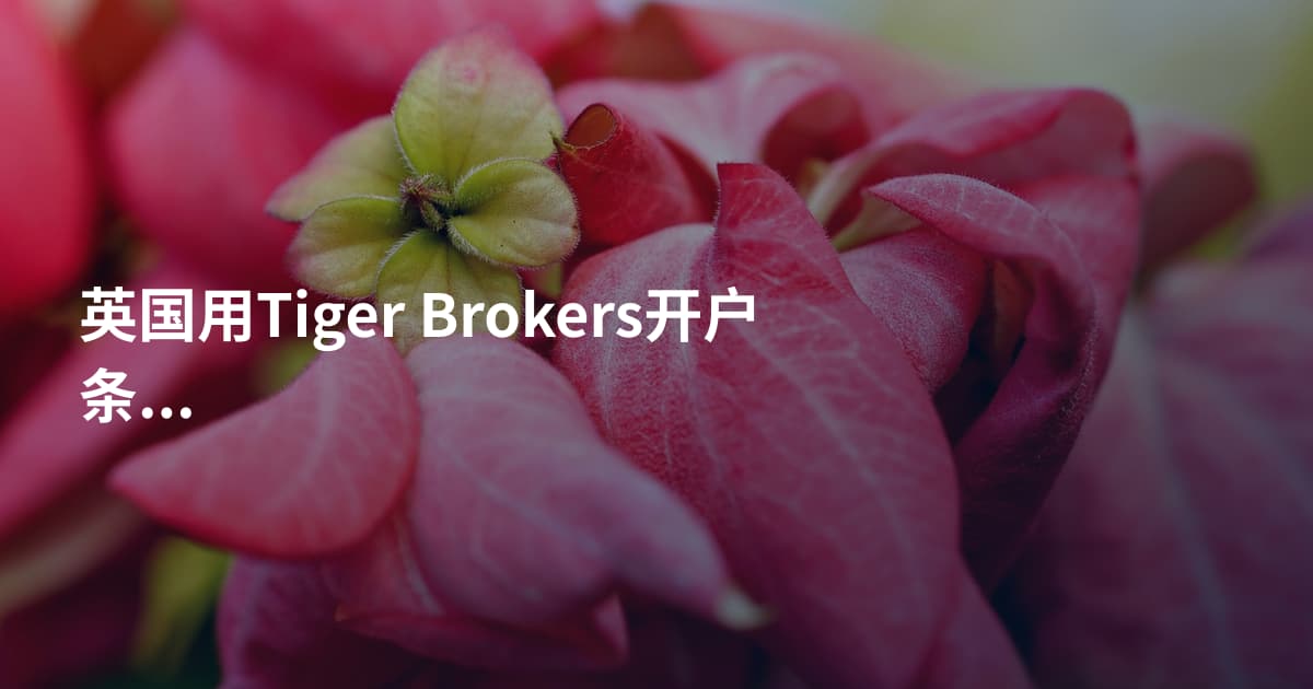 英国用Tiger Brokers开户条件